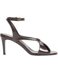 KHAITE - Liria 75Mm Leather Strappy Sandals - Lyst