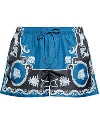 Versace - Printed Swim Shorts - Lyst