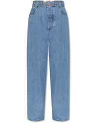 Bottega Veneta - Jeans mit weitem Bein aus Denim - Lyst