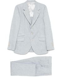 Brunello Cucinelli - Linen Single-breasted Suit - Lyst