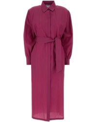 Max Mara - Embroidered Poplin Lord Shirt Dress - Lyst