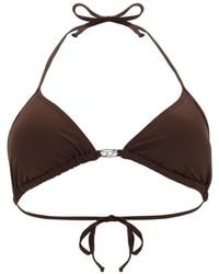 DIESEL - Solid Bikini Top Swimwear - Lyst