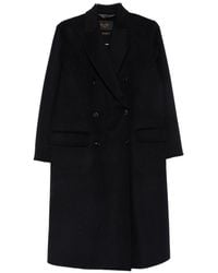Paltò - Arianna Wool Double Breasted Coat - Lyst