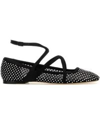 Jimmy Choo - Embellished Mesh Astoria Ballerinas - Lyst