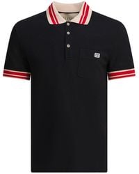 Valentino - Cotton Short-sleeved Polo Shirt Polo Shirts Black - Lyst
