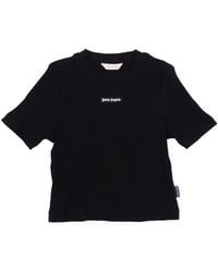 Palm Angels - Logo Rib Baby Tee S/S Girl - Lyst