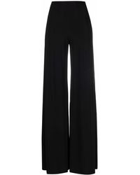 Norma Kamali - Brede, Hoge Taille Broek - Lyst