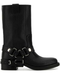 Miu Miu - Leather Ankle Boots - Lyst