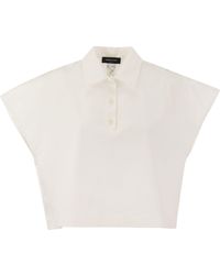 Fabiana Filippi - Cotton Cropped Polo Shirt - Lyst