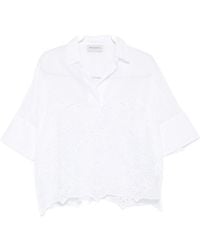 ERMANNO FIRENZE - Embroidered Cotton Shirt - Lyst