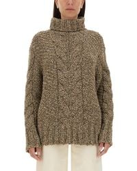Kiton - Knit Oversized Sweater With High Neck - Lyst