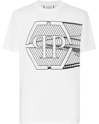 Philipp Plein - T-Shirt Round Neck Ss Skull & Bones - Lyst