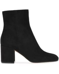 Gianvito Rossi - Joelle Suede Leather Ankle Boots - Lyst