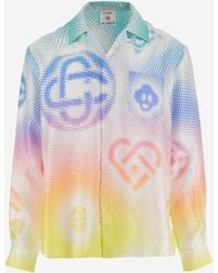 CASABLANCA - Silk Shirt With Graphic Print - Lyst