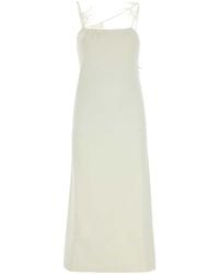 Jil Sander - Ivory Viscose Blend Dress - Lyst