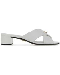 Prada - Leather Mules - Lyst