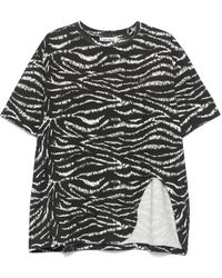 The Attico - T-Shirt Met Zebraprint - Lyst
