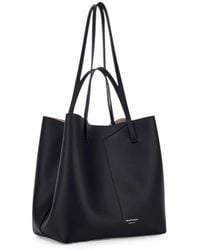 Emporio Armani - Medium Leather Tote Bag - Lyst