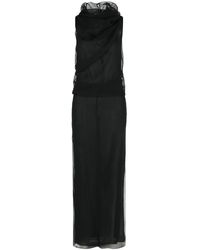 KHAITE - 'Jeanty' schwarzes Seidenkleid - Lyst