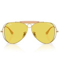 Ray-Ban - Zonnebril Rb3138 M 001/85 X Dolce & Gabbana The Shooter Goud Arista/geel Unisex - Lyst