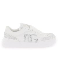 Dolce & Gabbana - New Roma Sneakers Met Strass - Lyst