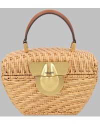 Cult Gaia - Mini Woven Rattan Top Handle Bag - Lyst