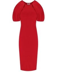 Elisabetta Franchi - Passion Knitted Midi Dress - Lyst