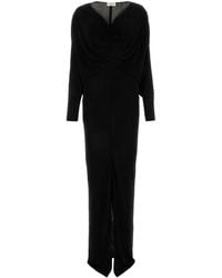 ワンピース SAINT LAURENT Black Viscose Long Dress Saint Laurent Black Viscose Long Dress FW23 Collection – LOZURI®