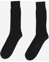 ANT45 - Ribbed Cotton Socks With Logo - Lyst