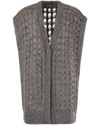 Herno - Long Sleeveless Cardigan - Lyst