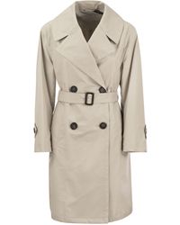Max Mara - Vtrench Drip Proof Cotton Twill Over Trench Coat - Lyst