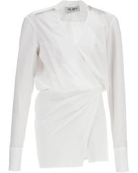 The Attico - Mini Abito Chemisier A Portafoglio-Donna - Lyst