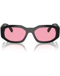 Versace - Sonnenbrille Ve4361 GB1/84 Biggie Schwarz/Rosa Unisex - Lyst