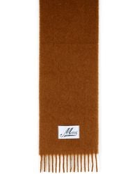 Marni - Brown Bushed Alpaca Blend Scarf Met Franjes - Lyst