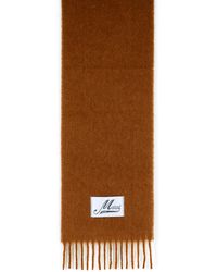 Marni - Brushed Alpaca Blend Scarf With Fringes - Lyst