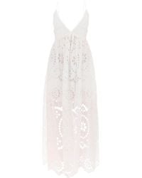 Zimmermann - Lexi Maxi -jurk In Broderie Anglaise - Lyst