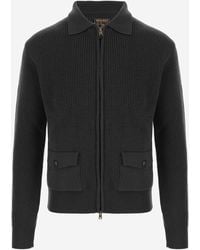Woolrich - Full Zip Wool Sweater - Lyst