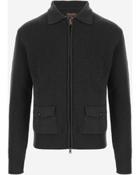 Woolrich - Wollen Trui Met Volledige Ritssluiting - Lyst