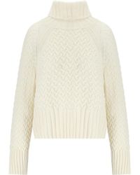 Barbour - Malton Ecru Turleneck Sweater - Lyst