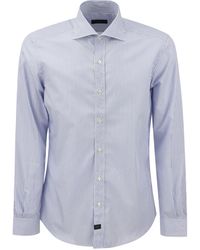 Fay - Cotton French Collar Shirt - Lyst