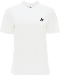 Golden Goose - Normaal T -shirt Met Sterlogo - Lyst