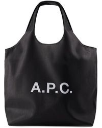 A.P.C. - Schwarze Leder-Schultertasche - Lyst