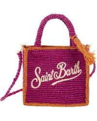 Mc2 Saint Barth - Vanity Mini Bag Raffia avec broderie - Lyst