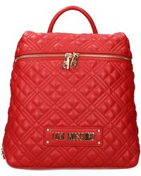 Love Moschino - Zaini E Marsupi Donna Poliuretano Rosso/Rossetto - Lyst