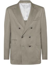 Brunello Cucinelli - Silk And Linen Jacket - Lyst