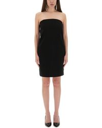 Moschino - Strapless Bandage Sheath Dress With Bow Detail - Lyst