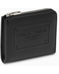 Dolce & Gabbana - Dolce&Gabbana Card Holder With Logoed Plaque - Lyst