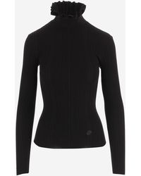Patou - Merino Wool Sweater With Ruffles - Lyst