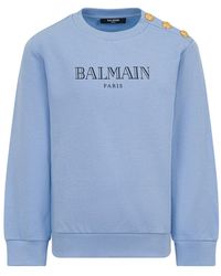 Balmain - Jersey With Logo - Lyst