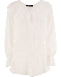 Weekend by Maxmara - Astro1234 Viscose En Linnen Gaasblouse - Lyst